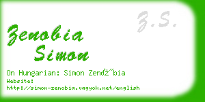 zenobia simon business card